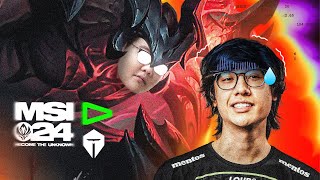 BRAZIL vs THE BEST TOP LANER IN THE WORLD | LLL vs TES | IWD MSI 2024