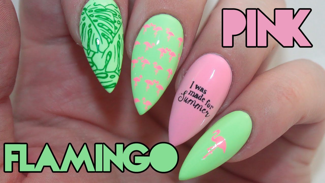 Flamingo Acrylic Nails - wide 2