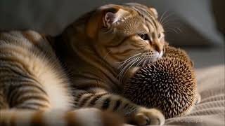 Cat Hugs A Hedgehog So Cute Itll Make Your Day