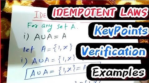 What is Idempotent Laws ||Maths For All Classes|| Maths New Book 10th Class ||Discrete Maths||