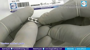 Dynamic Compression Plate, 2.0mm, Stainless Steel. Item Code: 121.554 to 121.558