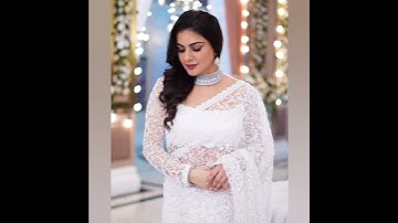 preeta Luthra white glamorous saree 🤍😍✨🥰 || Shraddha Arya 💖❤️🤩🌺 || status || #kundalibhagya #shorts