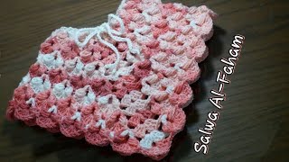 كروشيه شال بونشو لاى مقاس بغرزه مجسمه  _ Crochet Poncho/Shawl Very Easy