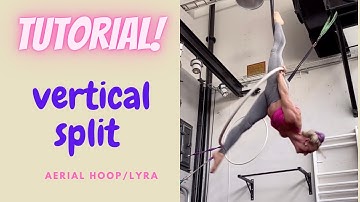 how to do a vertical split with the foot block in sling on aerial hoop/Lyra