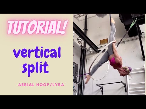 how to do a vertical split with the foot block in sling on aerial hoop/Lyra