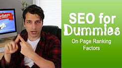 Organic Search Engine Optimization for Dummies  (On Page Ranking Factors)