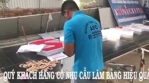 Hình ảnh thi công bảng hiệu quảng cáo tại Phú Quốc- Liên hệ 0901.111.789