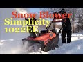 Simplicity 1022EE 22inch Single Stage Snowblower with Snow shredder.