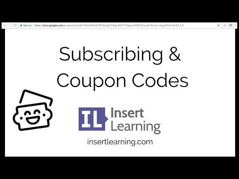 How to Subscribe to InsertLearning and use a Coupon Code
