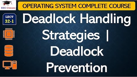 L32-1: Deadlock Handling Strategies | Deadlock Prevention| Operating System Lectures in Hindi