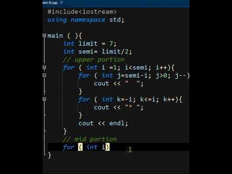 Tutorial - Hexagon using C++, Pattern -8 #shorts #coding #patterns # ...