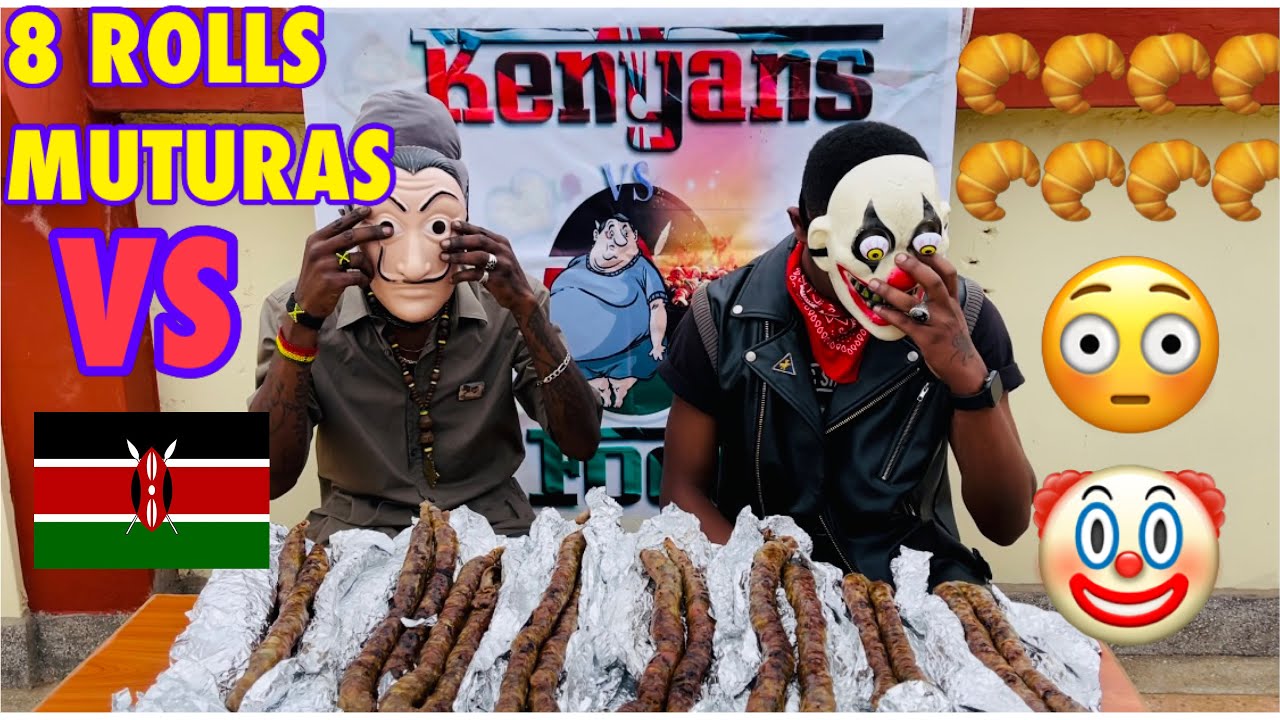 8 РОЛЛОВ МУТУРАС И 1 КГ УГАЛИ EATING CHALLENGE Ft KICHWA KIBOVU & RAS NATI IN KENYANS VS FOOD