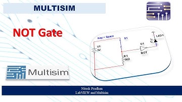 NOT GATE using Multisim | Digital electronic Practical
