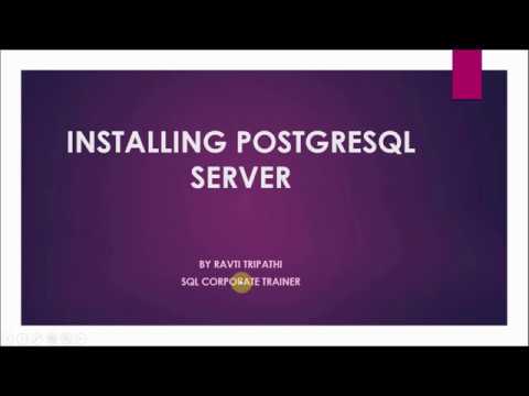 Installation of Postgresql Server