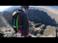 First wingsuit BASE jump- raw outside video