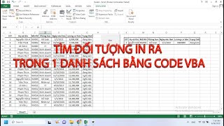TÌM 1 ĐỐI TƯỢNG IN RA TRONG 1 DANH SÁCH BẰNG VBA