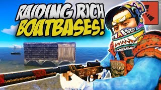AWESOME RAIDS on BOATHOUSE BASES! - Rust Solo Survival Gameplay