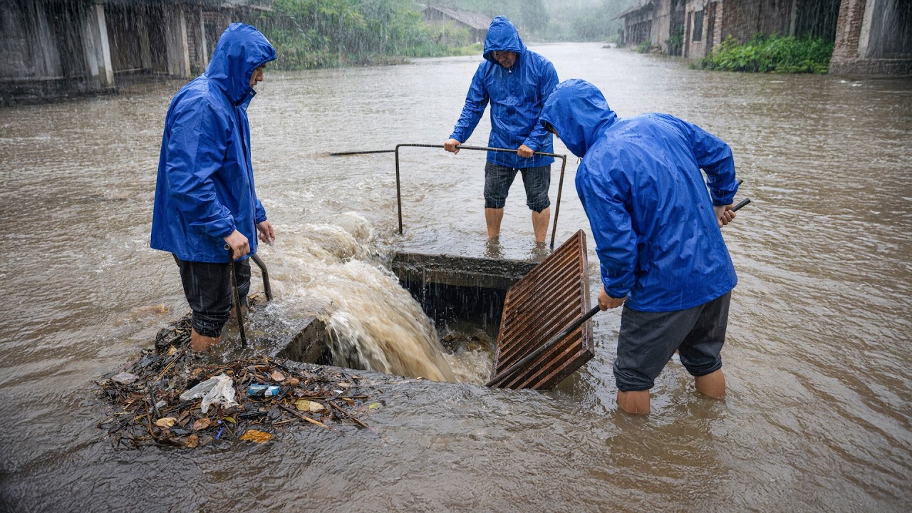 Massive Blockage Removed from City Drain