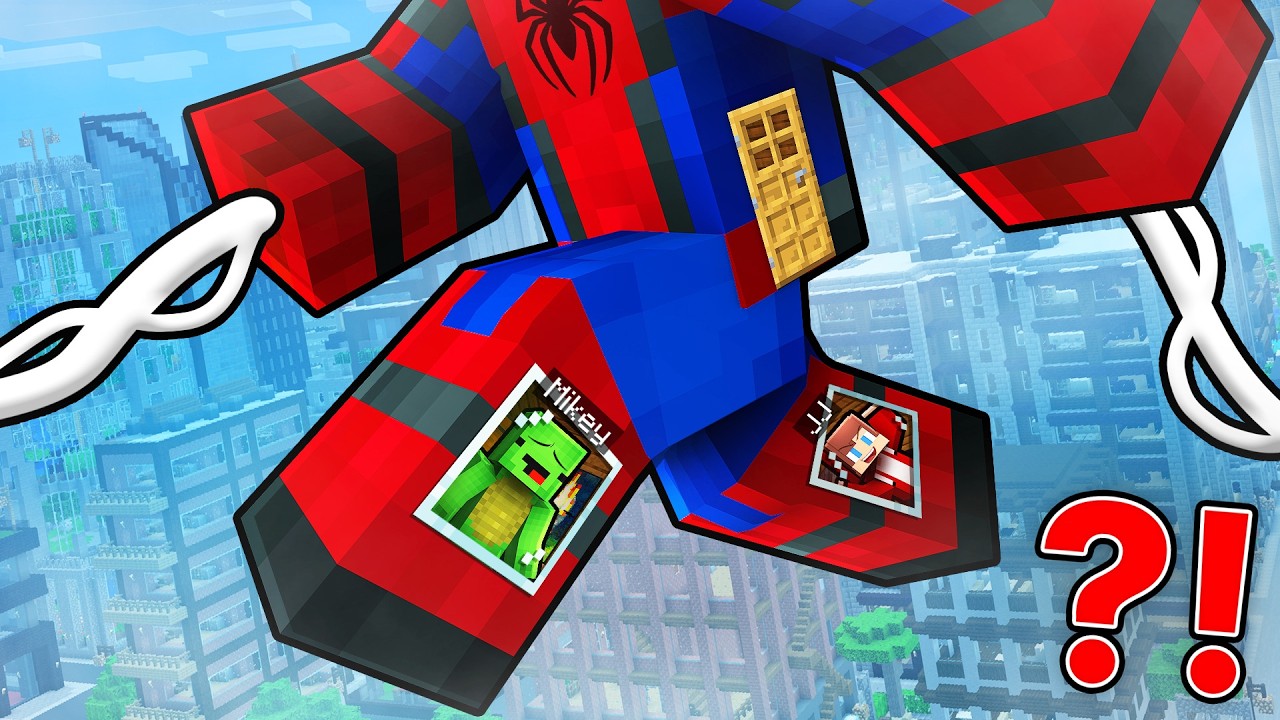 How JJ and Mikey Built a Base Inside SPIDER-MAN in Minecraft?
