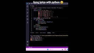 Details song lyrics with python 😀 meri jindgi he tu song ❤️#coding #python Guide