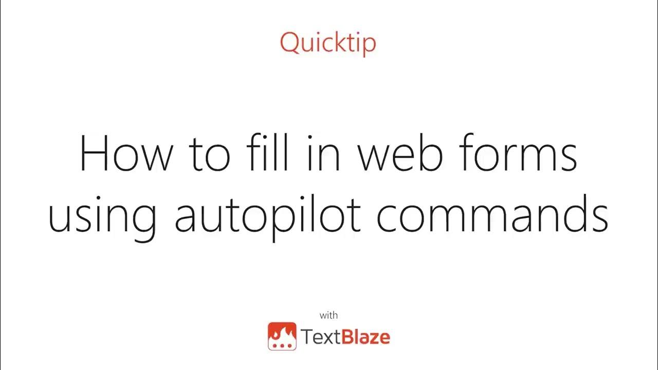 Fill In Web Forms Online