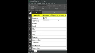 Calculate Number of days in a month #excel #shorts #tricks #msexcel