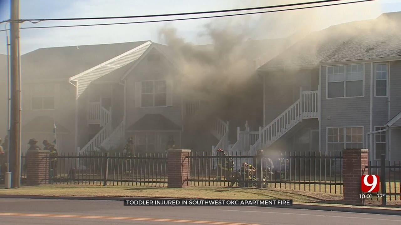 Toddler Injured In Southwest OKC Apartment Fire - YouTube