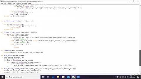 Tetris game using Python