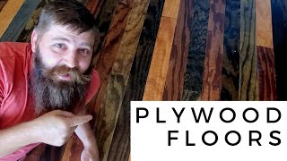 How To  PLYWOOD FLOORING  DIY  start to finish.