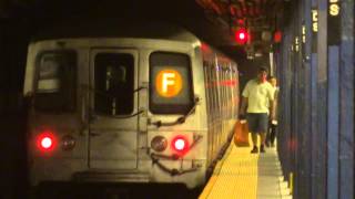 Nyc Subway Coney Island-Bound R46 F Entering & Leaving Delancey Street