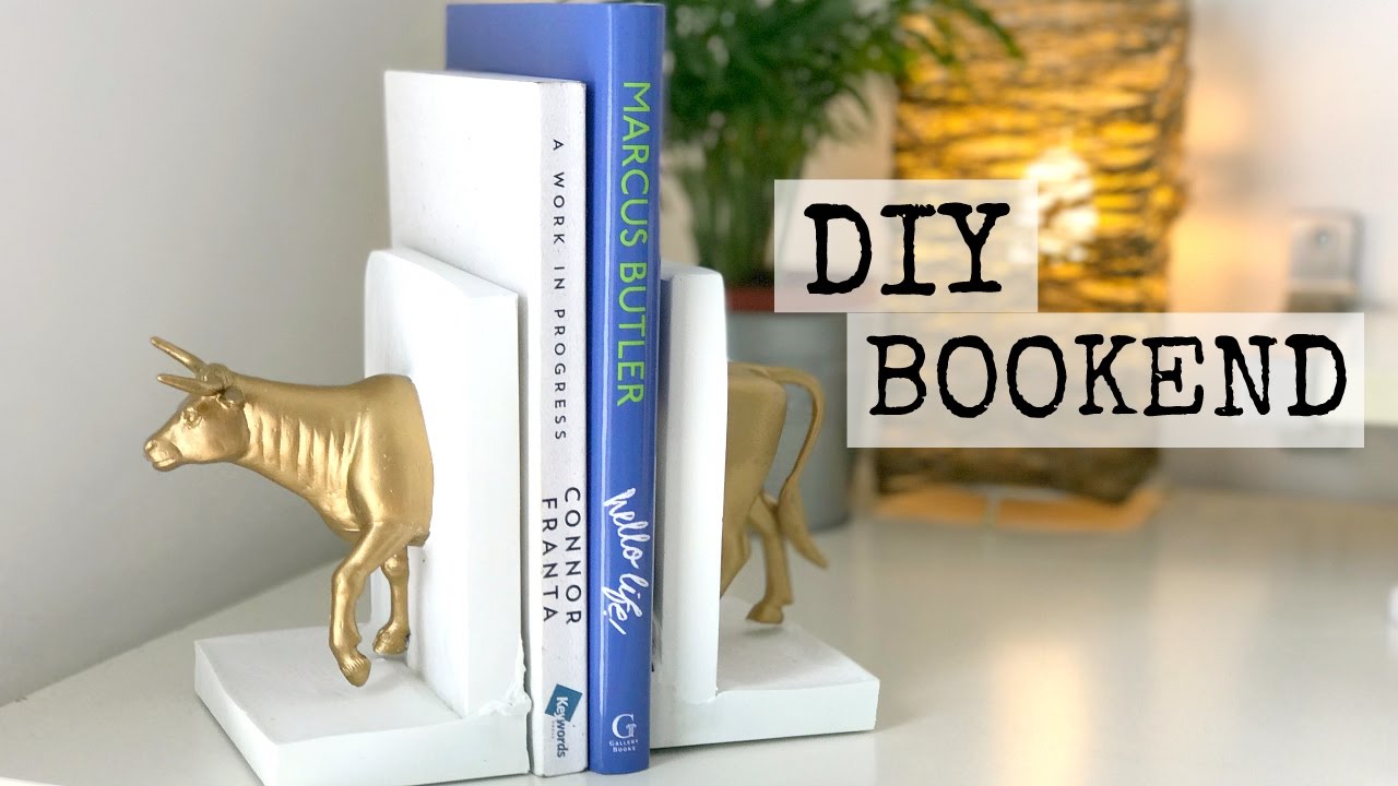 DIY Golden Animal Concrete Bookends DanDIY YouTube