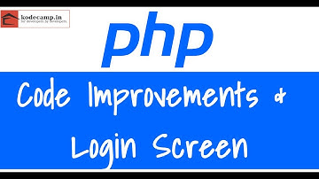 Php MVC(Object Oriented Impl) : 34 : Code Improvements & Login Screen