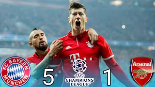Bayern Munich 5-1 Arsenal Champions League🏆 [2017] Extended Highlights ▫️UHD