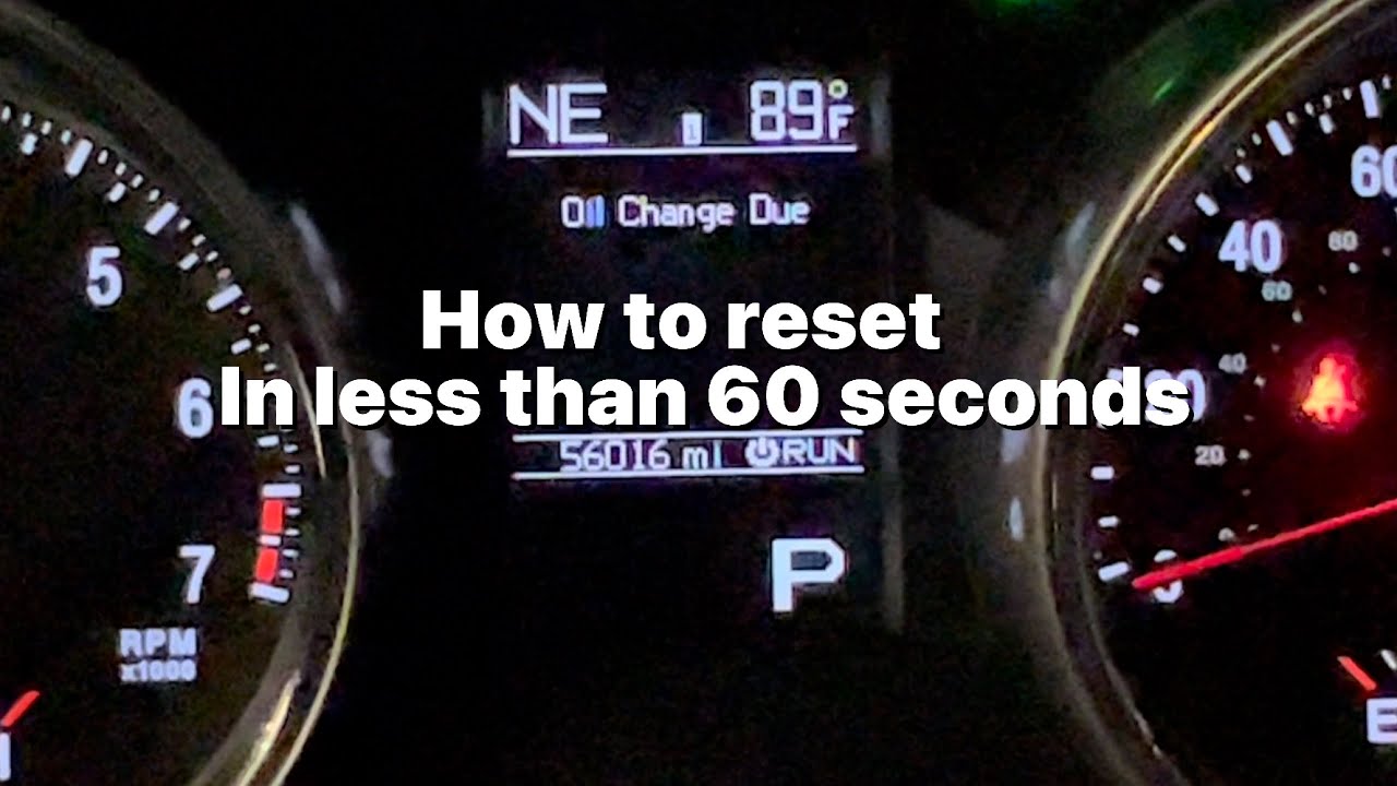 How to reset oil change due on 2012 Jeep Grand Cherokee YouTube