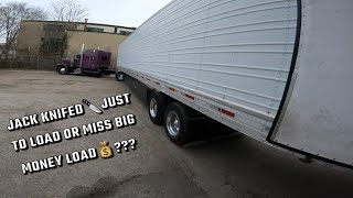 Jack Knife Was The Only Way To Make Pick Up|Pov|Wisconsin Trucking|Haven't Had Home Time In 30 Days|