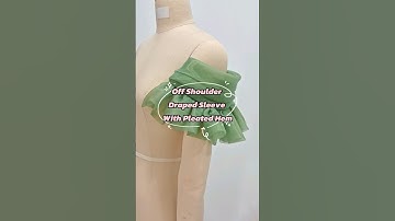 EP21 How to make off shoulder draped sleeve with pleated hem | Easy sewing tutorial for beginners