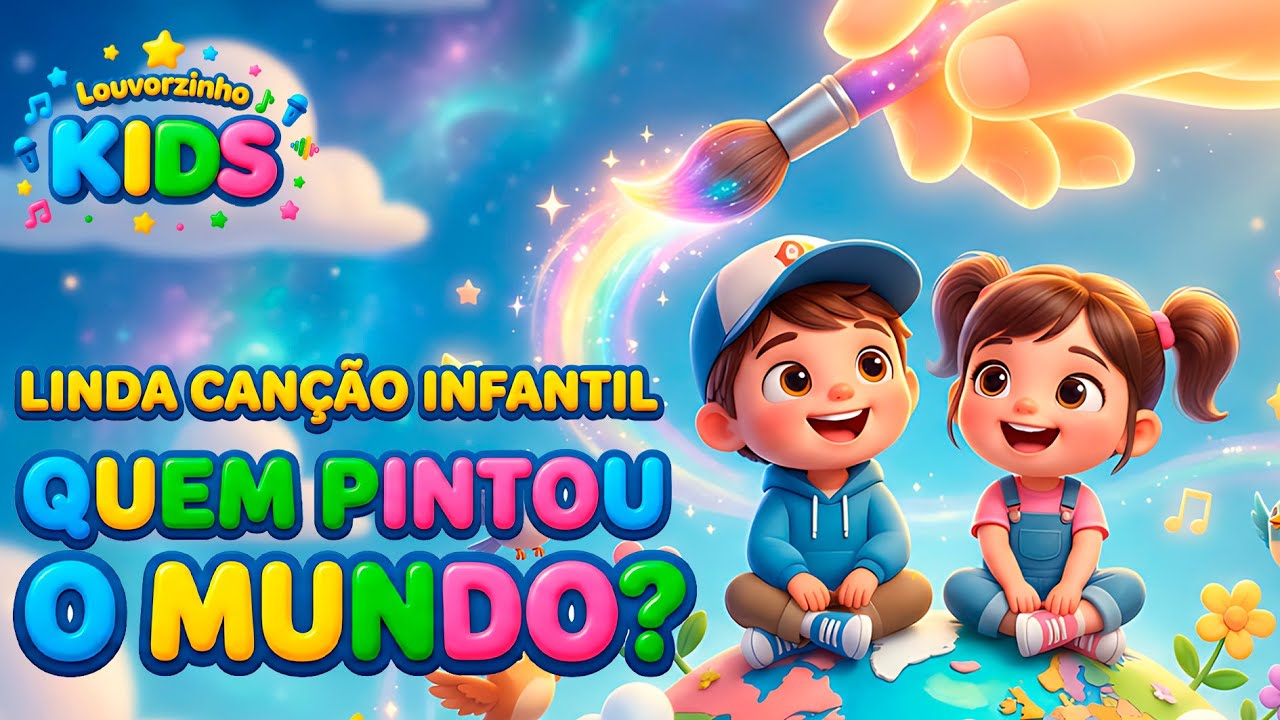 🎵 QUEM PINTOU O MUNDO? Lindo louvor sobre as coisas que Deus criou! Clique e confira! #gospelkids