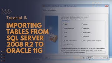 Tutorial 11 : Importing tables from SQL Server 2008 R2 to Oracle 11g - Datawarehouse - TY BSc. IT