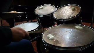 Drummer Plays Kit Stock Video