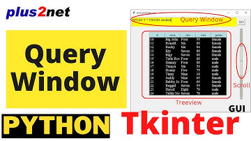 Query window for user SQL  input  and display database  records in Tkinter Treeview