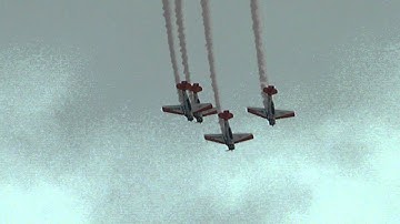 Stunt Plane Inverted Loop Formation