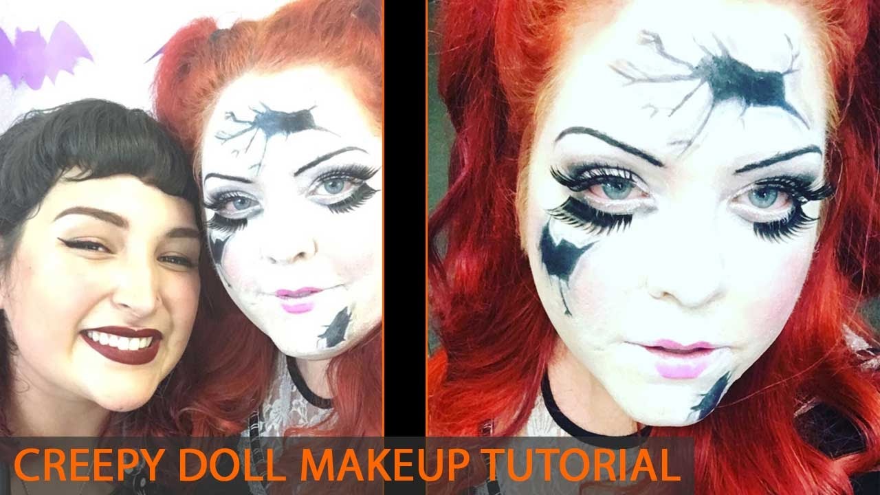 Broken Creepy Doll Halloween Makeup Tutorial YouTube