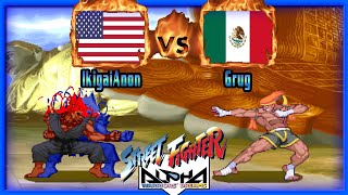 Street Fighter Alpha  IkigaiAnon (USA) VS (MEX) Grug [sfa] [Fightcade] ストリートファイターZERO