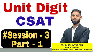 Unit Digit | Session - 3 | Part - 1 | Mr.Ayyappan sir #ias #ips #trending #tricks #maths #education