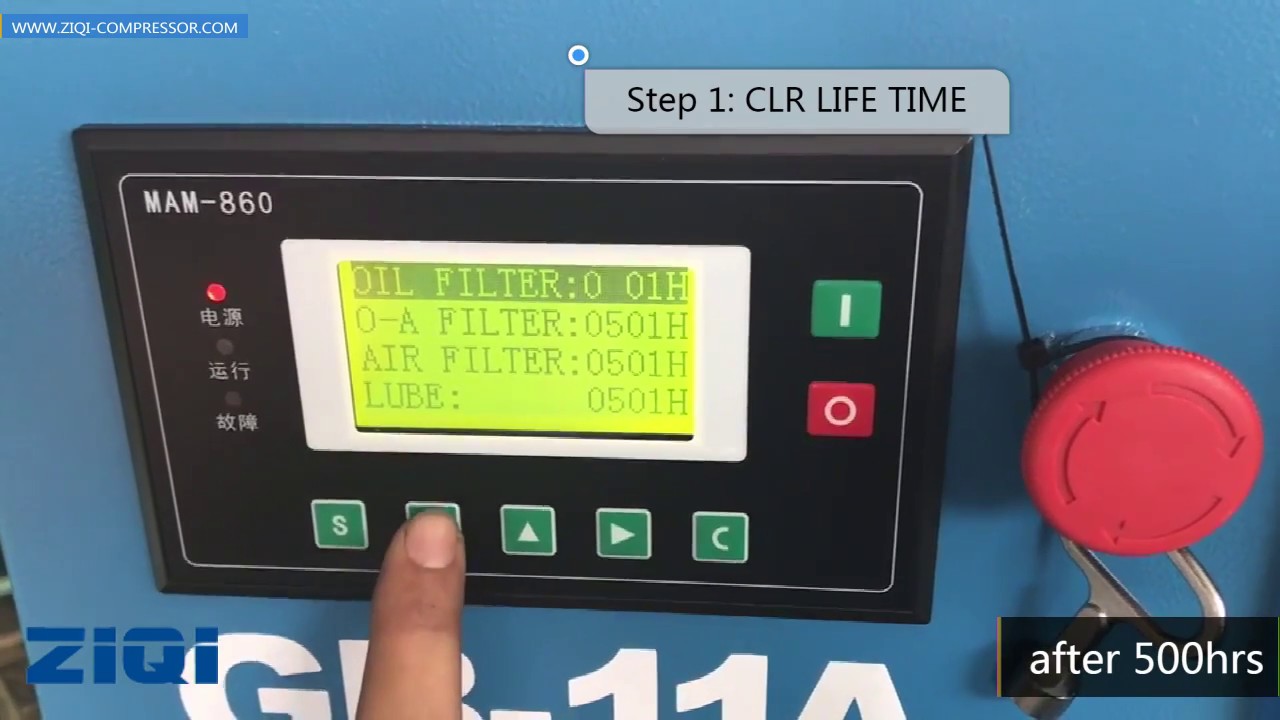 Reset The Service Time ZIQI Compressor - YouTube