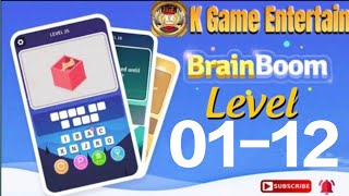 Brain Boom Level //01-12  All Levels Let's Play With @K Games Entertainment #brainboom