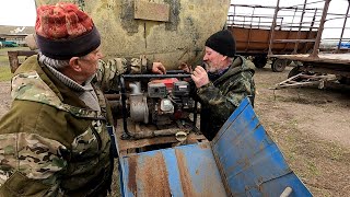 Анатолич готов к опрыскиванию! Помпа как часы, Т-150 на старте и любимая бочка прицепом!