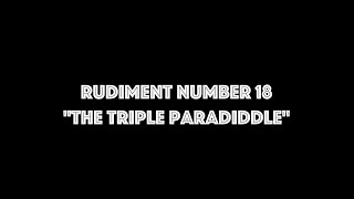 Rudiment 18 The Triple Paradiddle