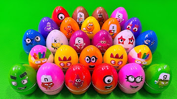 Rainbow Dinosaur Eggs SLIME: Hunting Numberblocks with CLAY Coloring! Satisfying ASMR Videos