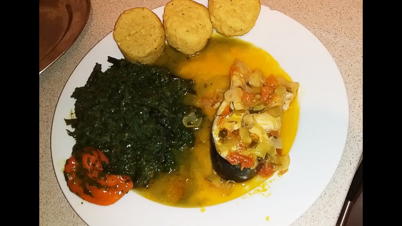 Pondu ya limbondo na mboto fumé et malangwa sauce tomate na lituma